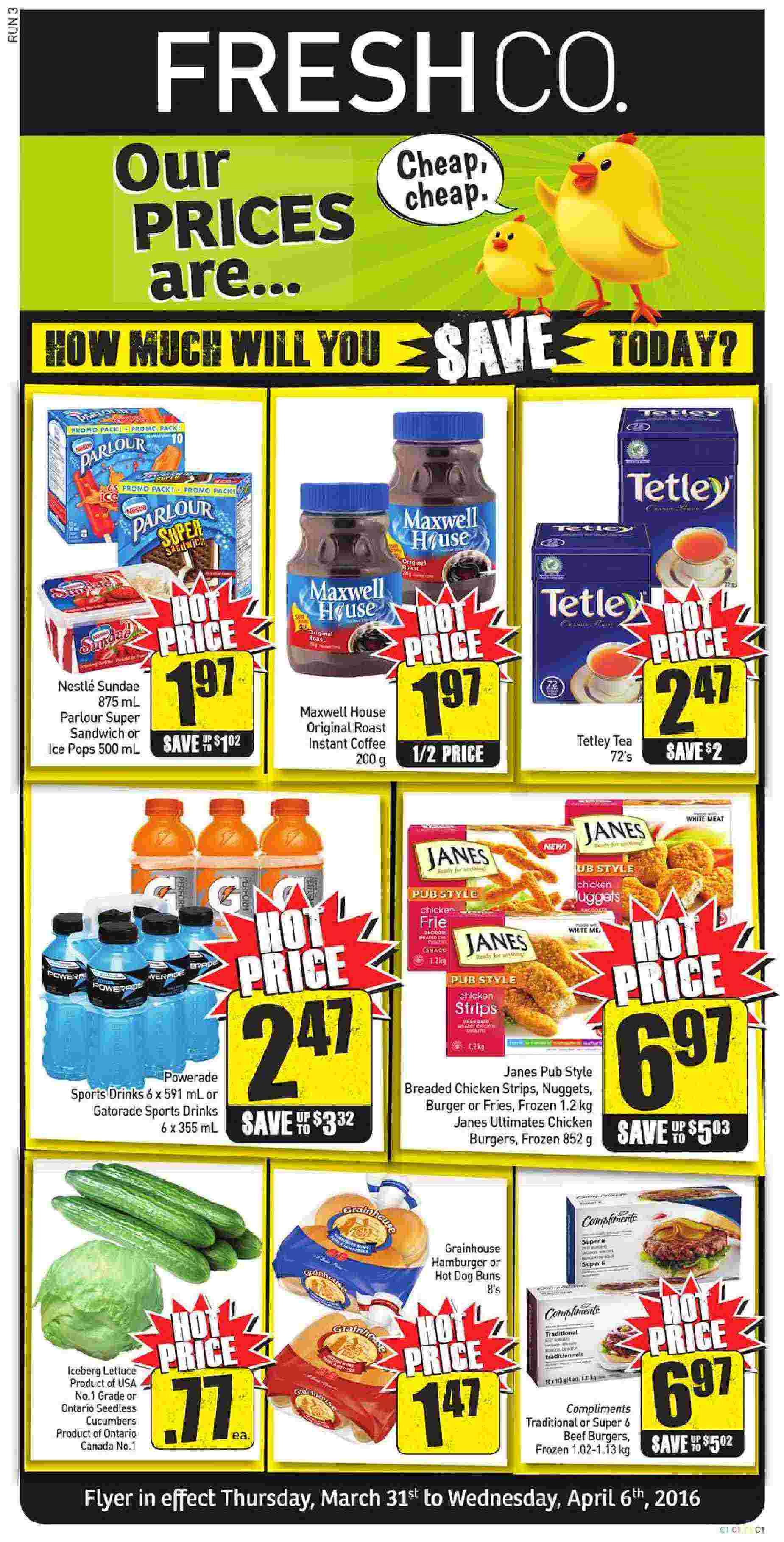 Freshco Flyer March 31 - April 6 2016