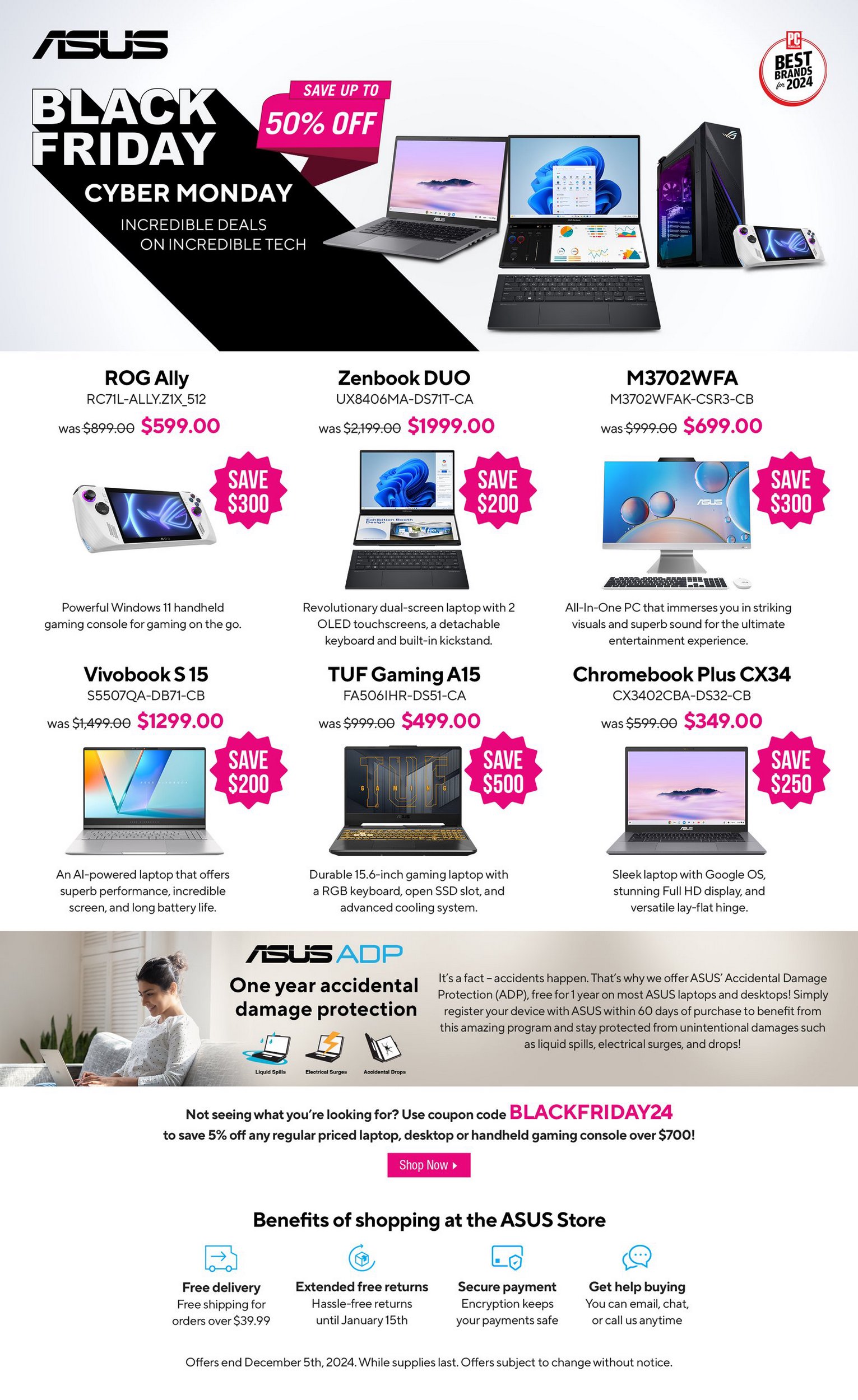 ASUS Flyer Black Friday November 25 December 5 2024