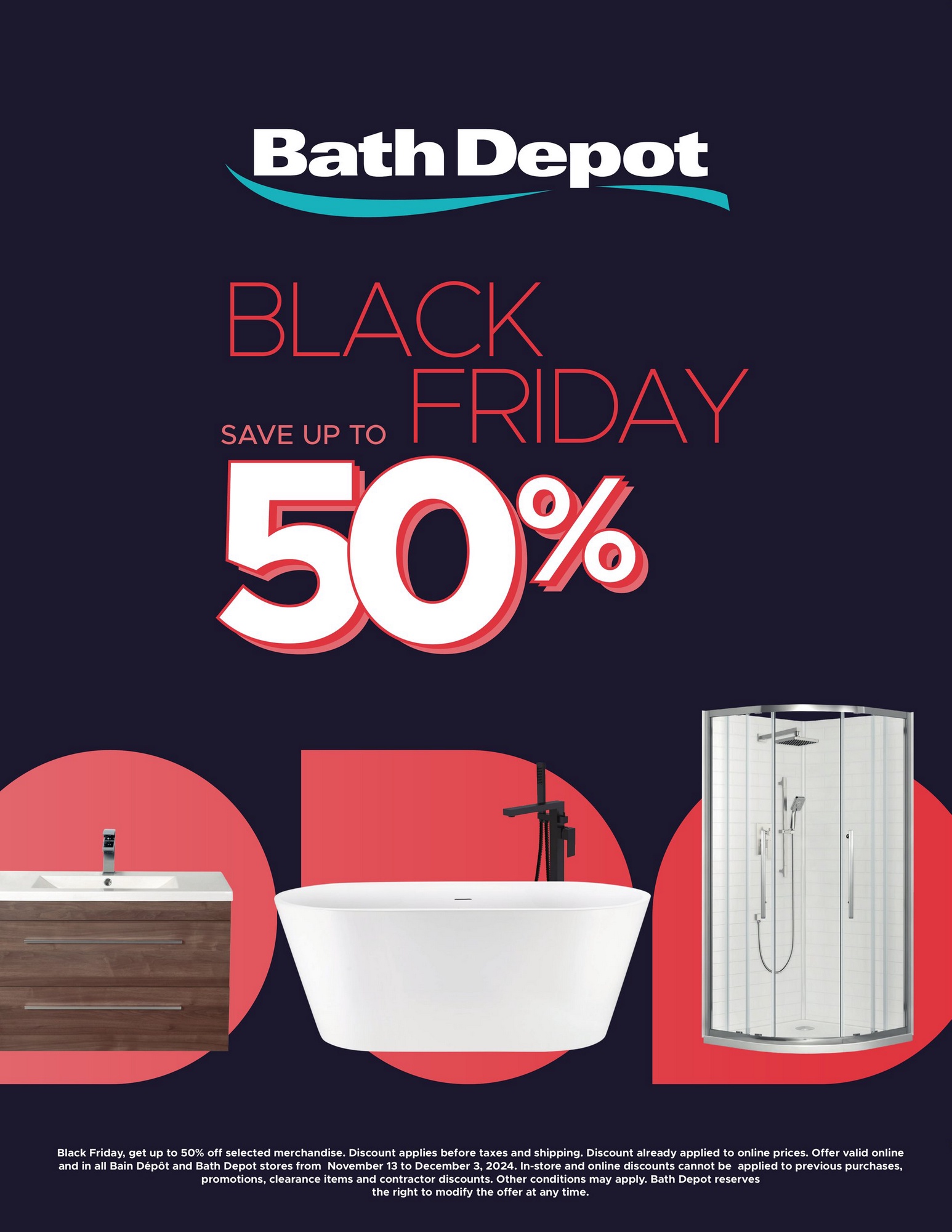 Bath Depot Flyer Black Friday November 13 December 3 2024