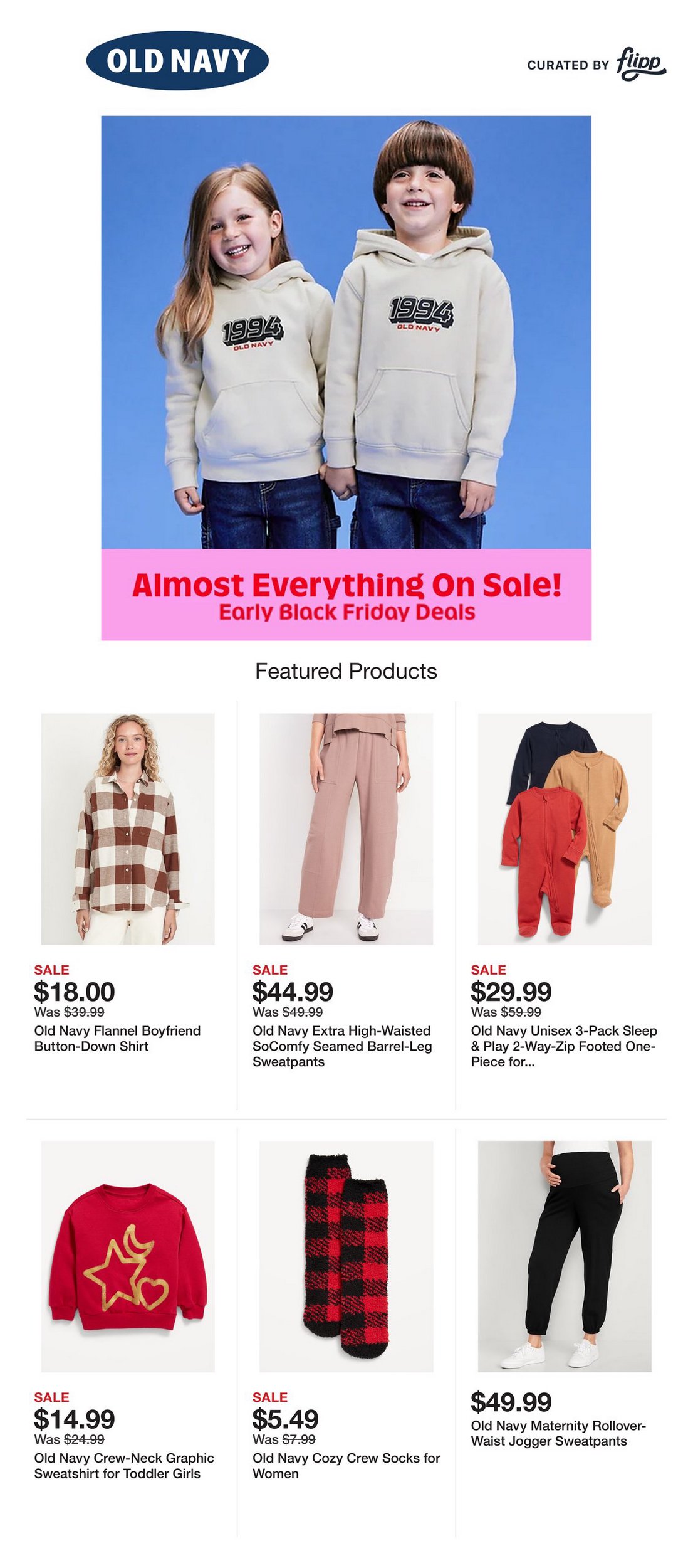 Old Navy Flyer Black Friday November 25 December 1 2024