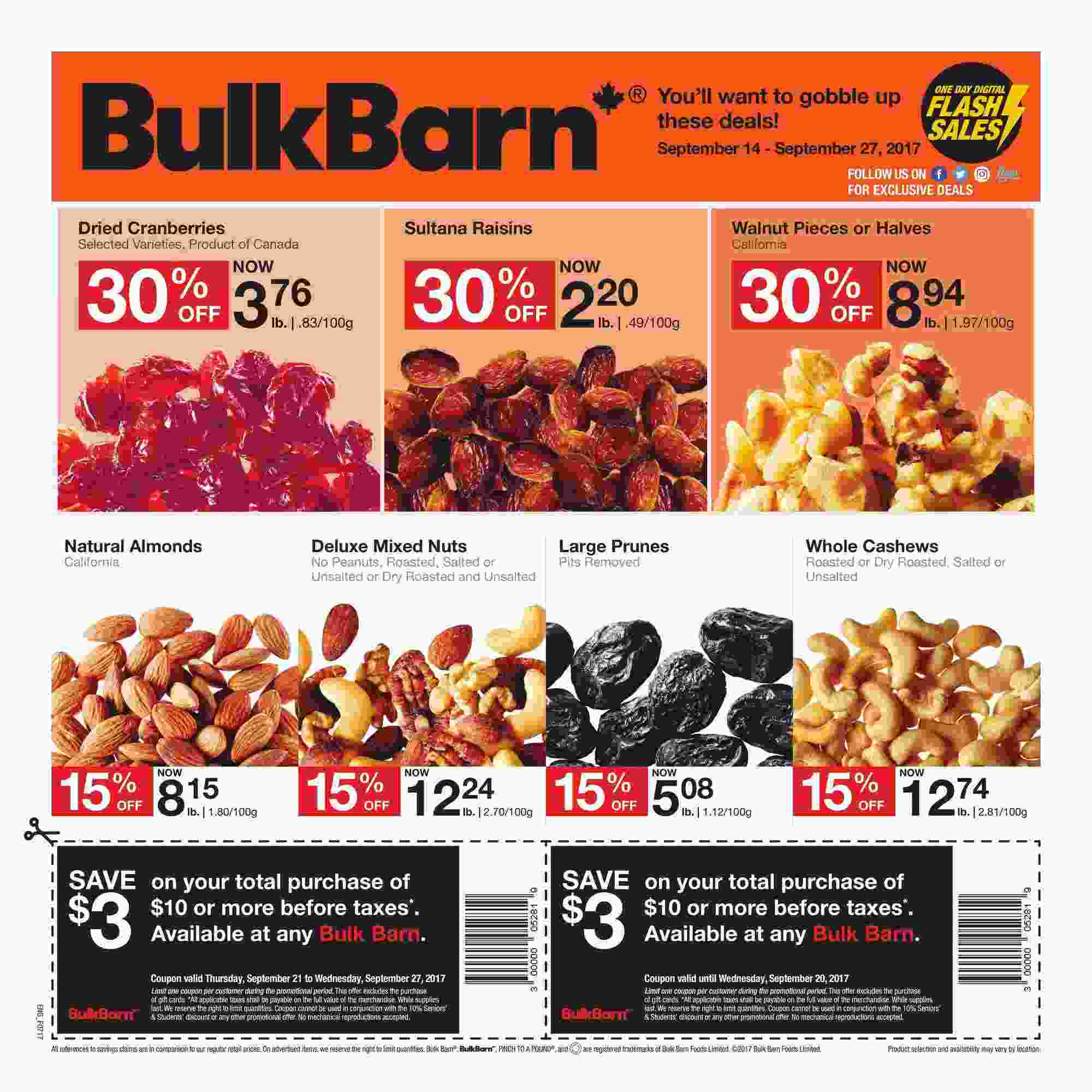 Bulk Barn Flyer On September 14 27 2017