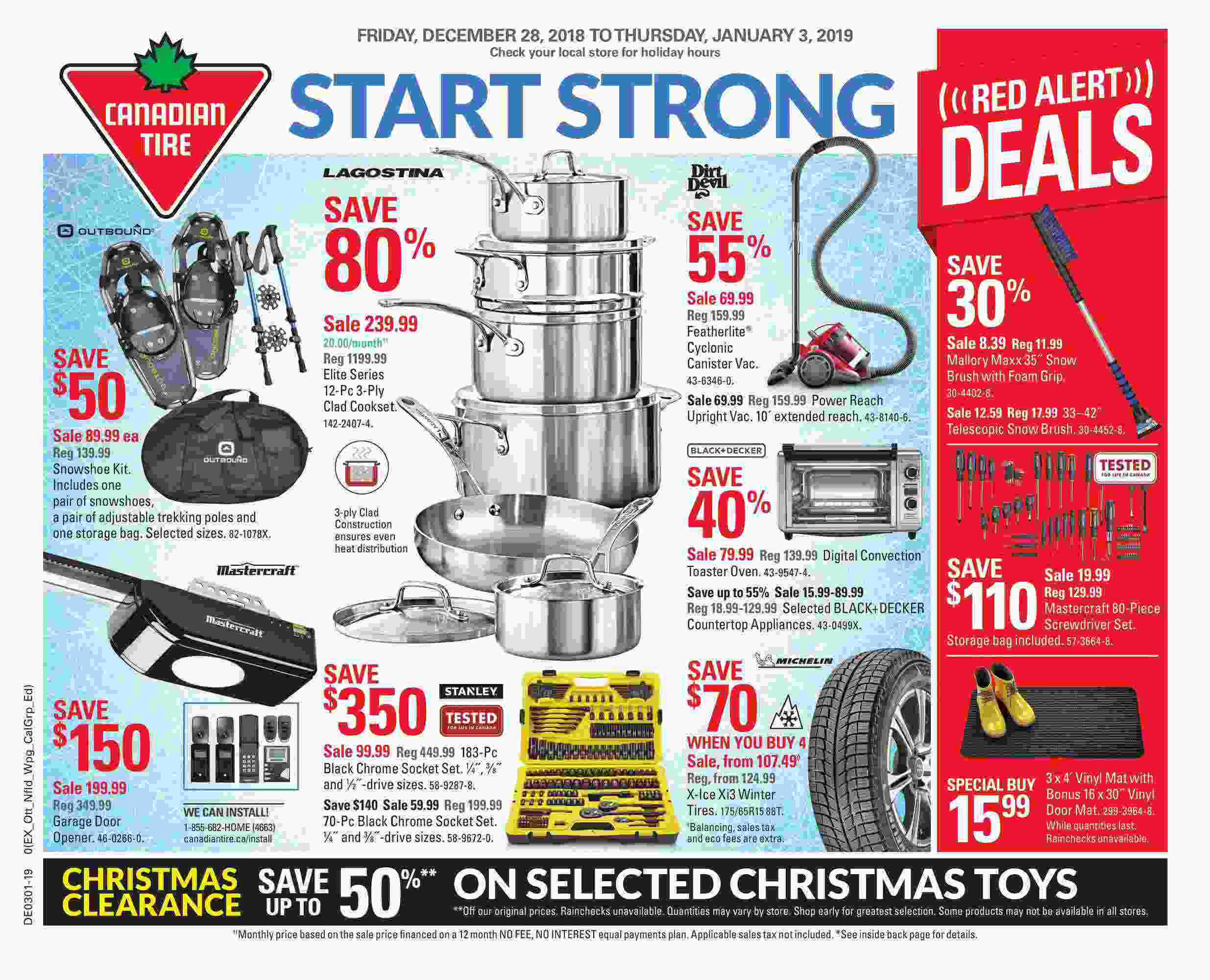 Canadian Tire Flyer On December 28 January 3 2019