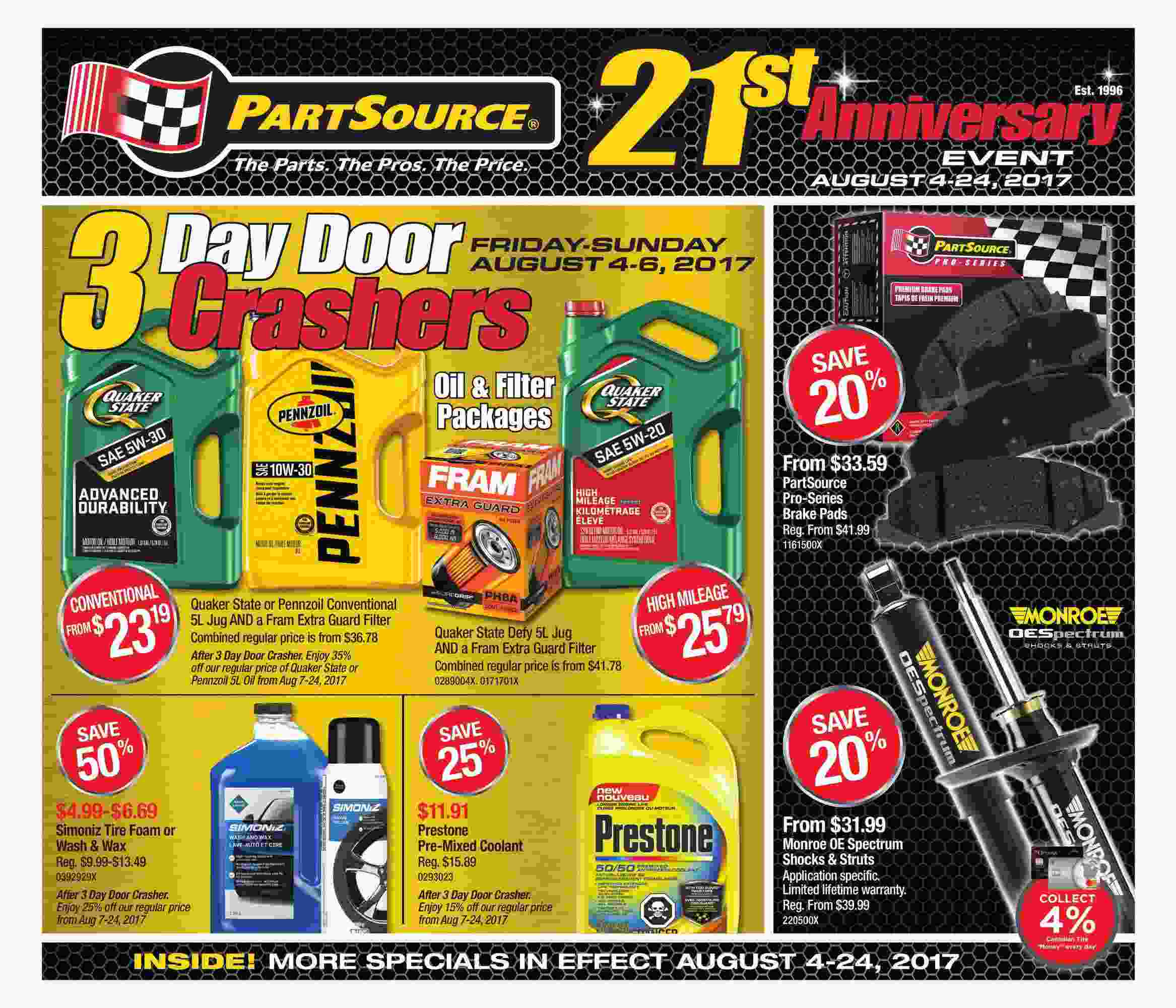 Partsource Flyer Ab August 4 24 17