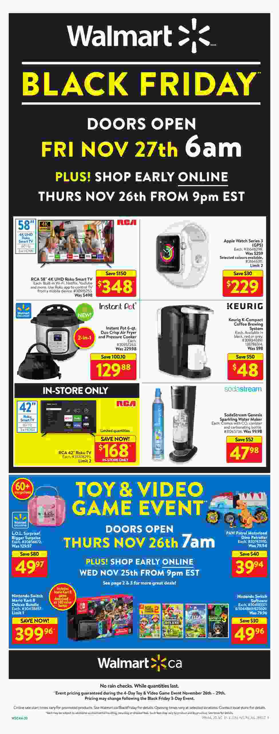 Walmart Flyer On Black Friday November 27 29 2020