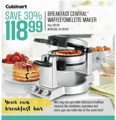 Sears Flyer Cuisinart Waffle Maker Mar 2016