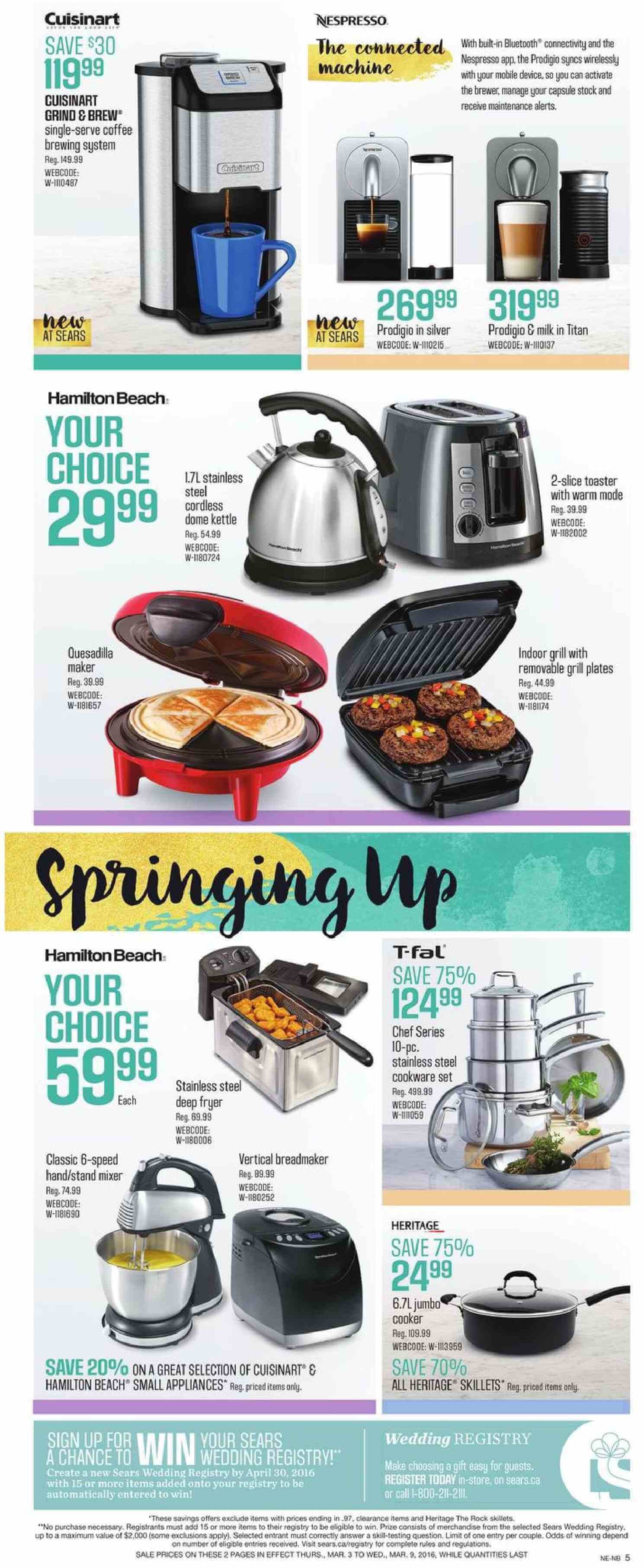 Sears Weekly Flyer 7 Mar 2016