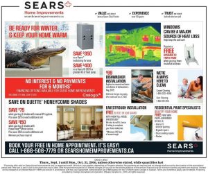 Sears Flyer September 8 2016 Great Sale