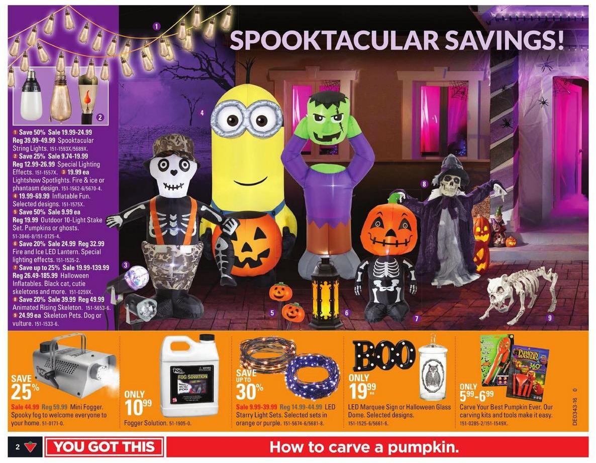 Canadian Tire Flyer October 24 2016 Decors For Halloween