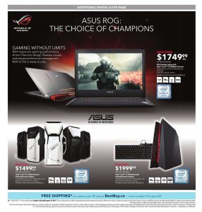 Best Buy Flyer Asus ROG PC Sale Aug 2017