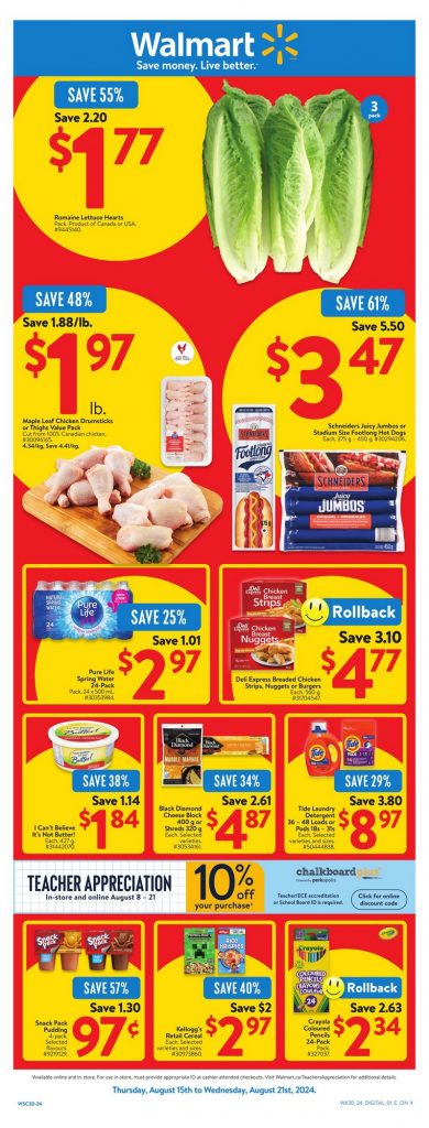 Walmart Flyer Coupon Sales 15 Aug 2024