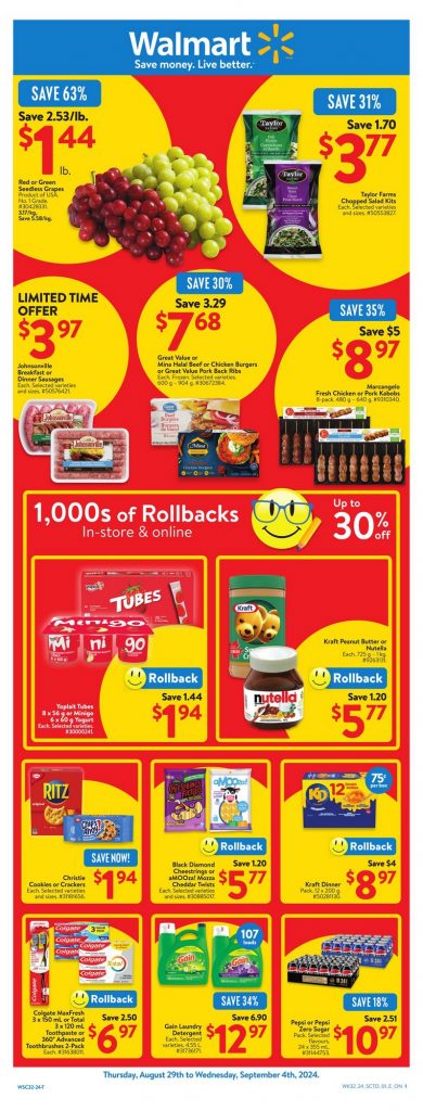 Walmart Flyer Special Deals 29 Aug 2024