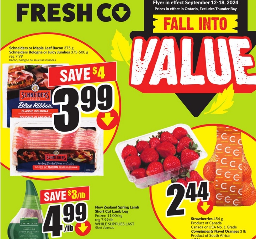 FreshCo Flyer Coupon Deals 11 Sept 2024