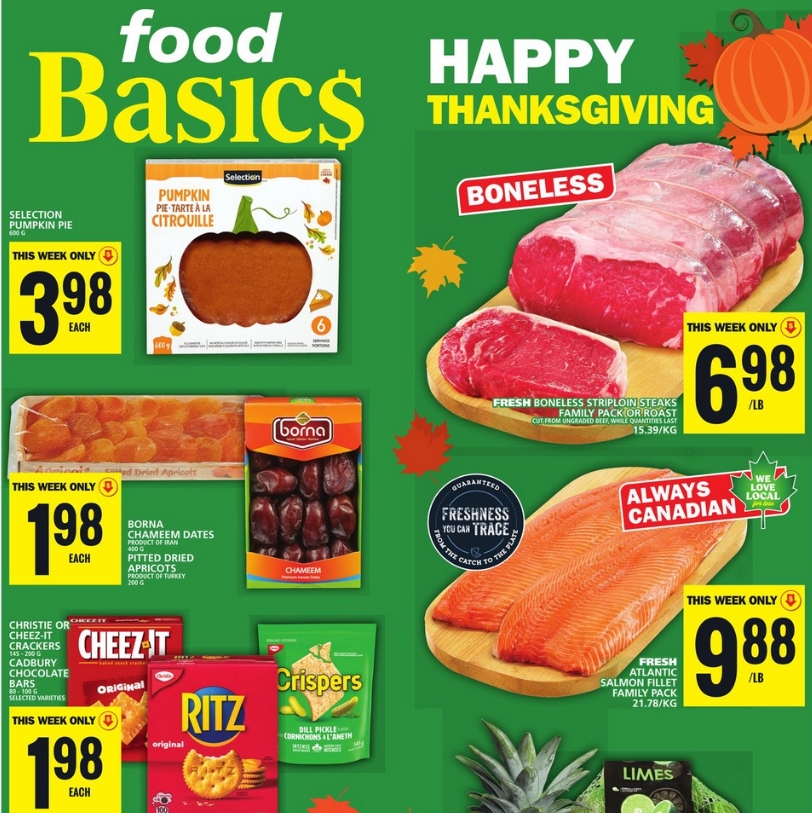 Food Basics Flyer Thanksgiving Deals 10 Oct 2024 Good Offers