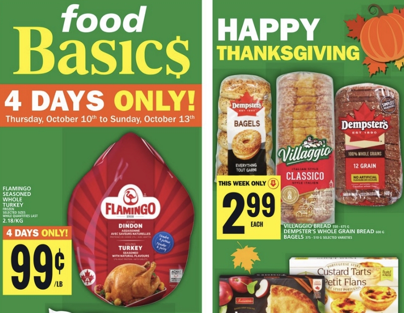 Food Basics Flyer Thanksgiving Deals 15 Oct 2024