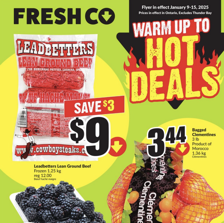 FreshCo Flyer Special Sales 22 Jan 25